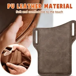 Universal Leather Case Waist, Father's Day Gifts Leather Cell Phone Holster, Universal Case Waist Bag Sheath with Belt Loop, Universal Upright Phone Bag Belt Clip