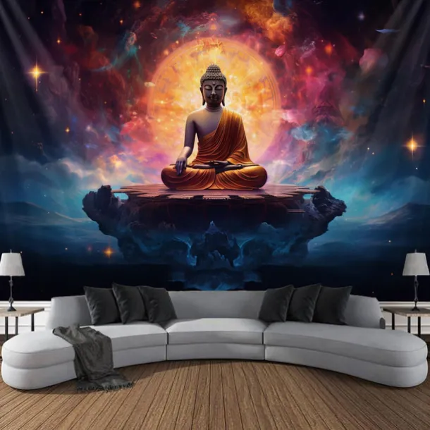 Universe Buddha Hanging Tapestry Boho Wall Art Large Tapestry Mural Decor Photograph Backdrop Blanket Curtain Home Bedroom Living Room Decoration