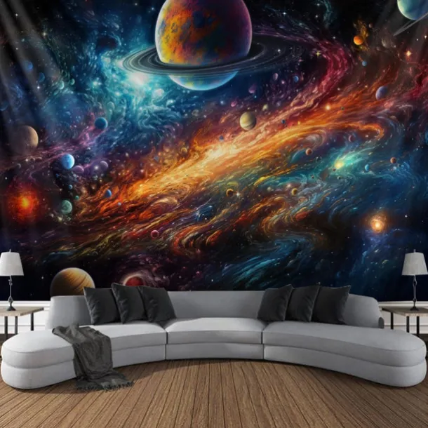 Universe Planet Landscape Hanging Tapestry Wall Art Large Tapestry Mural Decor Photograph Backdrop Blanket Curtain Home Bedroom Living Room Decoration