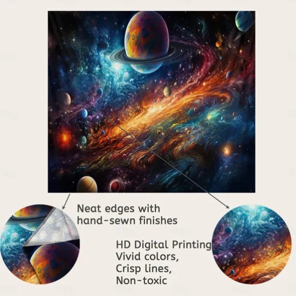 Universe Planet Landscape Hanging Tapestry Wall Art Large Tapestry Mural Decor Photograph Backdrop Blanket Curtain Home Bedroom Living Room Decoration