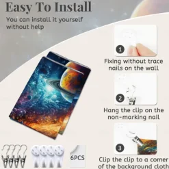 Universe Planet Landscape Hanging Tapestry Wall Art Large Tapestry Mural Decor Photograph Backdrop Blanket Curtain Home Bedroom Living Room Decoration