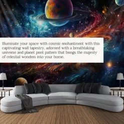 Universe Planet Landscape Hanging Tapestry Wall Art Large Tapestry Mural Decor Photograph Backdrop Blanket Curtain Home Bedroom Living Room Decoration