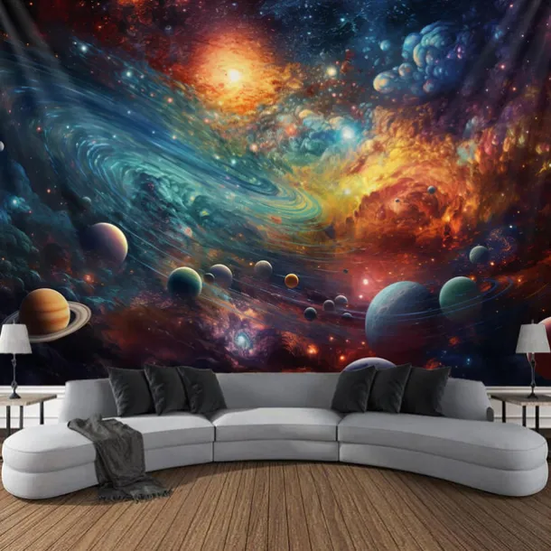 Universe Planet Landscape Hanging Tapestry Wall Art Large Tapestry Mural Decor Photograph Backdrop Blanket Curtain Home Bedroom Living Room Decoration
