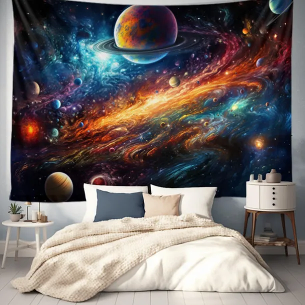 Universe Planet Landscape Hanging Tapestry Wall Art Large Tapestry Mural Decor Photograph Backdrop Blanket Curtain Home Bedroom Living Room Decoration