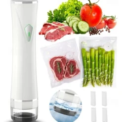 Upgraded Handheld Vacuum Sealer for Food, Portable Vacuum Sealer Machine with Auto-Stop & Detachable Filter, 5X Freshness Lock