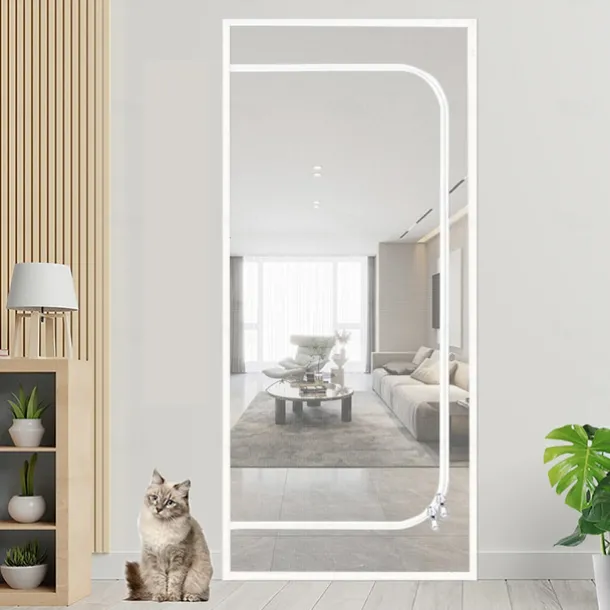 Upgraded Pet Screen Door,Nano-coated Cat Screen Door for Living Room,Anti-mosquito Anti-pet Screen Net with Zipper for Bedroom, Living Room, Kitchen