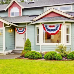 USA Patriotic Pleated Fan Flags,4th of July Decorations Outdoor,Bunting Flag Banners,USA Flags Pleated Fan Flag,Patriotic Bunting For Outside,Red White And Blue Buntings Decorations