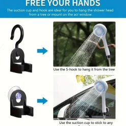 Usb Charging Showerhead Outdoor Showerhead Household Electric Showerhead Dormitory Rental Rural Portable And Simple