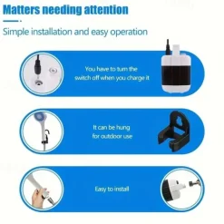 Usb Charging Showerhead Outdoor Showerhead Household Electric Showerhead Dormitory Rental Rural Portable And Simple