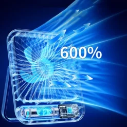 USB Desktop Fan - Ultra-Thin Portable Wind-Powered Charging, Summer Cooling Mini Fan, Portable Device, Super Quiet, Suitable for Home, Student Dorms, Bedside, Silent Ultra-Thin Desktop Fan