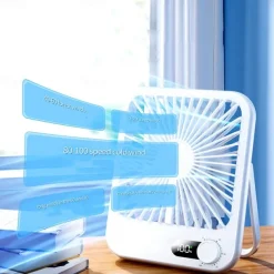 USB Desktop Fan - Ultra-Thin Portable Wind-Powered Charging, Summer Cooling Mini Fan, Portable Device, Super Quiet, Suitable for Home, Student Dorms, Bedside, Silent Ultra-Thin Desktop Fan