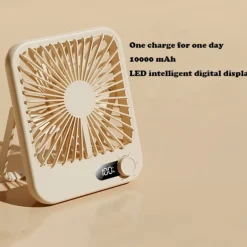 USB Desktop Fan - Ultra-Thin Portable Wind-Powered Charging, Summer Cooling Mini Fan, Portable Device, Super Quiet, Suitable for Home, Student Dorms, Bedside, Silent Ultra-Thin Desktop Fan