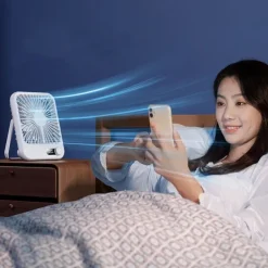 USB Desktop Fan - Ultra-Thin Portable Wind-Powered Charging, Summer Cooling Mini Fan, Portable Device, Super Quiet, Suitable for Home, Student Dorms, Bedside, Silent Ultra-Thin Desktop Fan