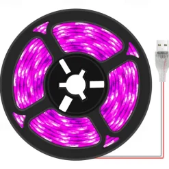 USB LED Plant Growing Strip Light Lamp Waterproof Full Spectrum 2835 SMD 3m 9.8ft Indoor Flower Seedling Hydroponics Succulents Greenhouse Indoor