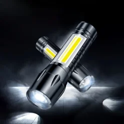 USB Rechargeable Flashlight Zoomable High Power LED Flashlights Outdoor Waterproof Camping Night Fishing Tactical Flashlight Survival Tools