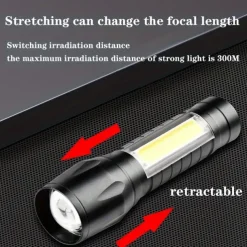 USB Rechargeable Flashlight Zoomable High Power LED Flashlights Outdoor Waterproof Camping Night Fishing Tactical Flashlight Survival Tools