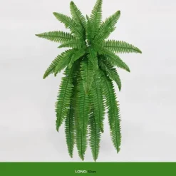 UV Resistant Lifelike Artificial Boston Fern, Artificial Ferns for Outdoors, Faux Ferns Fake Ferns Artificial Plants, Fake Boston Fern for Porch Window Home Decor