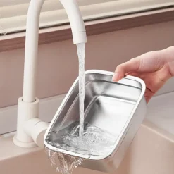 Vacuum Food Container Food-Grade SUS304 Sealed Food Storage Box Bento Lunch Box for Fruits, Refrigerator Safe, Airtight Meal Container (Square)