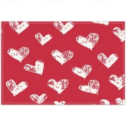 Valentine's Day Placemats Set of 4 Romantic and Decorative Table Mats Featuring Heart or Rose Patterns Durable and Heat-Resistant Perfect for Adding a Touch of Love to Your Dining Table Decor