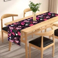 Valentine's Day Table Runner Romantic and Festive Table Decor Adds a Touch of Love to Your Dining Table Perfect for Valentine's Day Dinners and Celebrations