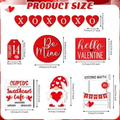 Valentine's Day Tiered Tray Decor Heart-Shaped Layered Tray Tabletop Decoration Romantic Home Crafts Ornaments for Desktop Display