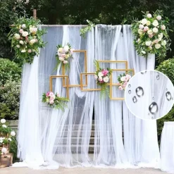 Valentine's Day Wedding White Veil Veil Drape Drapery Chair Back Veil Wedding Decoration Chair Back Veil Ceiling Veil Organza Mesh