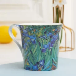 Van Gogh Bone China Mug - Creative and Artistic Ceramic Coffee Cup with Famous Oil Painting Design - Unique Gift Boxed Porcelain Mug for Home Use