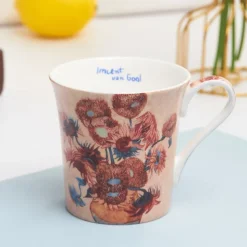 Van Gogh Bone China Mug - Creative and Artistic Ceramic Coffee Cup with Famous Oil Painting Design - Unique Gift Boxed Porcelain Mug for Home Use