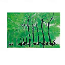 Van Gogh Painting Placemats Woven Placemat Vinyl Washable Heatproof Stain Resistant Mats PVC Placemats for Table Dining Office Kitchen Hotel Home Decor