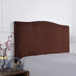 Velvet Bed Headboard Cover for Bedroom Decoration, Stretch Bed Headboard Slipcover Covers, Dust proof Protector Cover for Upholstered Headboard