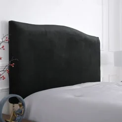 Velvet Bed Headboard Cover for Bedroom Decoration, Stretch Bed Headboard Slipcover Covers, Dust proof Protector Cover for Upholstered Headboard