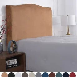 Velvet Bed Headboard Cover for Bedroom Decoration, Stretch Bed Headboard Slipcover Covers, Dust proof Protector Cover for Upholstered Headboard