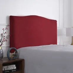 Velvet Bed Headboard Cover for Bedroom Decoration, Stretch Bed Headboard Slipcover Covers, Dust proof Protector Cover for Upholstered Headboard