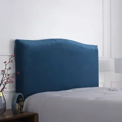 Velvet Bed Headboard Cover for Bedroom Decoration, Stretch Bed Headboard Slipcover Covers, Dust proof Protector Cover for Upholstered Headboard