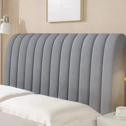 Velvet Bed Headboard Cover for Full Queen Cal King Size, Quilted Bed Headboard Slipcover Thicken Dustproof Headboard Padding Protector Cover