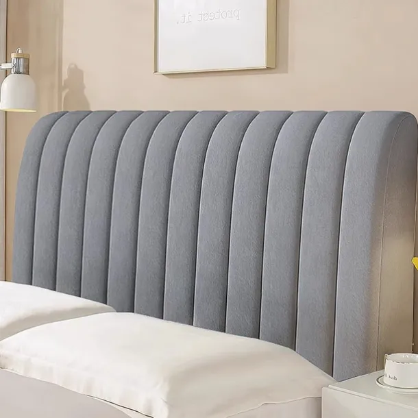 Velvet Bed Headboard Cover for Full Queen Cal King Size, Quilted Bed Headboard Slipcover Thicken Dustproof Headboard Padding Protector Cover