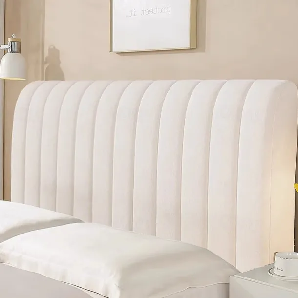 Velvet Bed Headboard Cover for Full Queen Cal King Size, Quilted Bed Headboard Slipcover Thicken Dustproof Headboard Padding Protector Cover