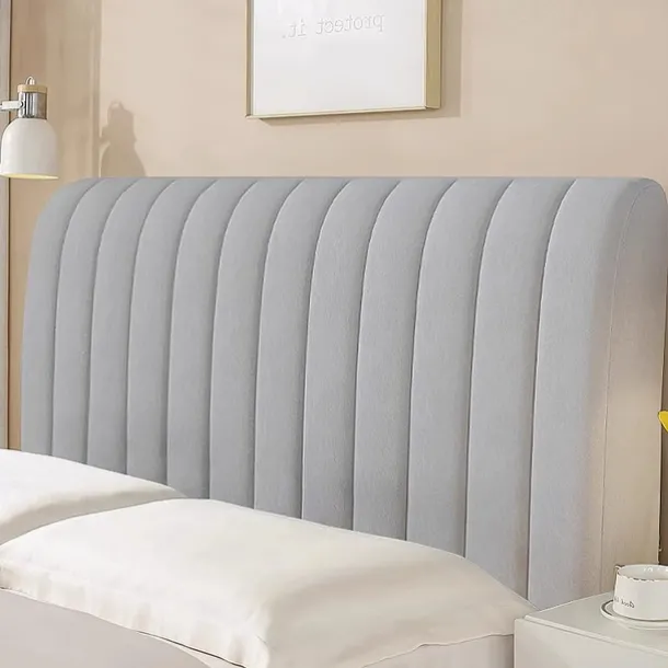 Velvet Bed Headboard Cover for Full Queen Cal King Size, Quilted Bed Headboard Slipcover Thicken Dustproof Headboard Padding Protector Cover