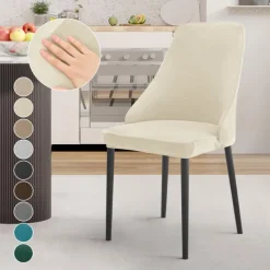 Velvet Chair Slipcover Elastic And Soft Chair Protector For Home Decor
