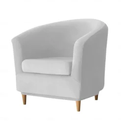 Velvet Club Chair Slipcovers, Soft Stretch Tub Burgundy Red Chair Cover for Living Room and Bedroom, Washable and Removable Armchair Protector, Furniture Protector for Home Decor