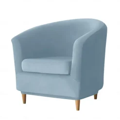 Velvet Club Chair Slipcovers, Soft Stretch Tub Burgundy Red Chair Cover for Living Room and Bedroom, Washable and Removable Armchair Protector, Furniture Protector for Home Decor