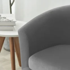 Velvet Club Chair Slipcovers, Soft Stretch Tub Burgundy Red Chair Cover for Living Room and Bedroom, Washable and Removable Armchair Protector, Furniture Protector for Home Decor