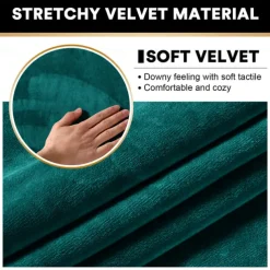 Velvet Elastic All-Inclusive Ultra Soft Bench Cover - Home Fabric Bench Cover - Stretchable and Durable - Perfect for Adding Comfort and Style to Your Bench - Easy to Install and Clean