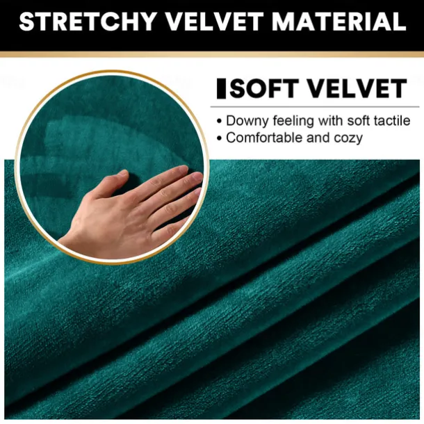 Velvet Elastic All-Inclusive Ultra Soft Bench Cover - Home Fabric Bench Cover - Stretchable and Durable - Perfect for Adding Comfort and Style to Your Bench - Easy to Install and Clean