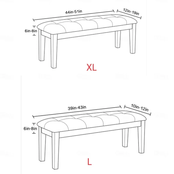 Velvet Elastic All-Inclusive Ultra Soft Bench Cover - Home Fabric Bench Cover - Stretchable and Durable - Perfect for Adding Comfort and Style to Your Bench - Easy to Install and Clean