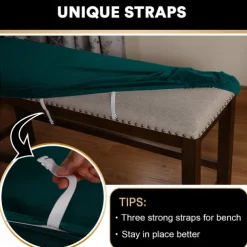 Velvet Elastic All-Inclusive Ultra Soft Bench Cover - Home Fabric Bench Cover - Stretchable and Durable - Perfect for Adding Comfort and Style to Your Bench - Easy to Install and Clean