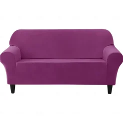 Velvet Full Cover Sofa Cover Couch Cover Plush and Stretchable All-Inclusive Soft and Durable Fabric - Easy to Install Clean - Perfect for Protecting and Enhancing Your Sofa