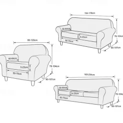 Velvet Full Cover Sofa Cover Couch Cover Plush and Stretchable All-Inclusive Soft and Durable Fabric - Easy to Install Clean - Perfect for Protecting and Enhancing Your Sofa