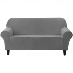 Velvet Full Cover Sofa Cover Couch Cover Plush and Stretchable All-Inclusive Soft and Durable Fabric - Easy to Install Clean - Perfect for Protecting and Enhancing Your Sofa