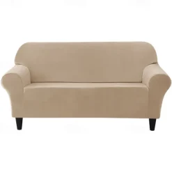 Velvet Full Cover Sofa Cover Couch Cover Plush and Stretchable All-Inclusive Soft and Durable Fabric - Easy to Install Clean - Perfect for Protecting and Enhancing Your Sofa